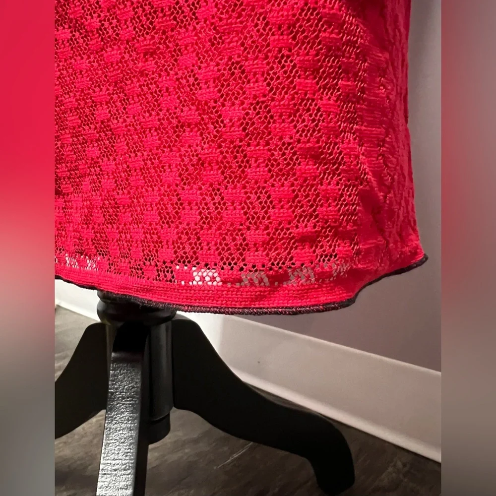 NWT Damsel LACEY SKIRT Red MEDIUM Woman 32”